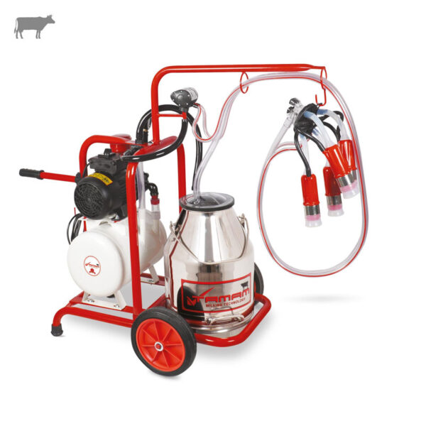 TAMAM TM1122 Tekli İnek Süt Sağma Makinesi - Paslanmaz Krom Güğüm - Silikon Memelik - Kuru Pompa - aletiste