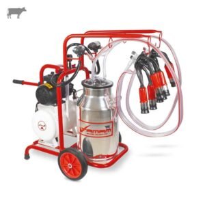 TAMAM TM1221 İkili İnek Süt Sağma Makinesi - Paslanmaz Güğüm - Silikon Memelik - Kuru